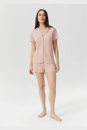 Hering Pijama Curto Feminino Estampado Com Botões