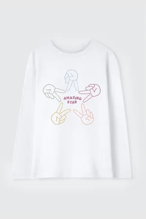 Hering Blusa Infantil Menina Manga Longa Com Estampa