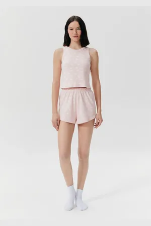 Hering Pijama Curto Feminino Estampado Em Ribana