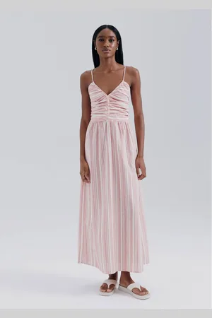 Hering Vestido Midi Fio Tinto Decote V
