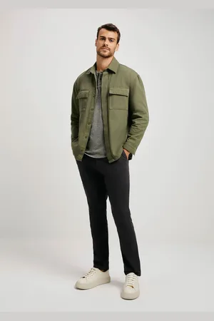 Hering Calça Básica Masculina Chino Slim Em Sarja Com Elastano