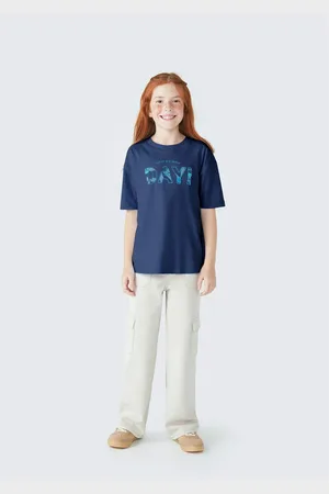 Hering Calça Cargo Infantil Menina Em Sarja