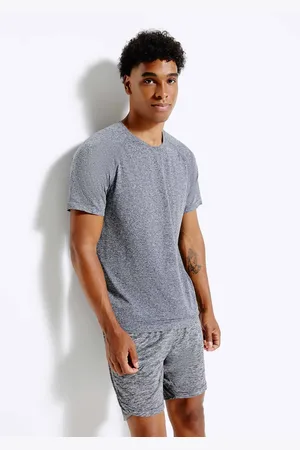 Hering Camiseta Esportiva Masculina Raglan Mescla Secagem Rápida