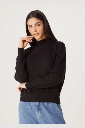 Hering Blusão Básico Feminino Gola Alta Em Tricô
