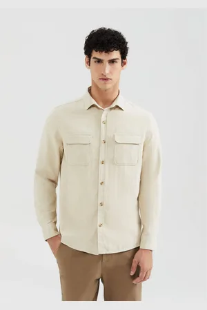 Hering Camisa Masculina Manga Longa Com Linho