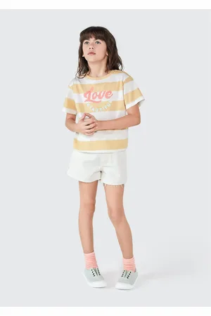 Hering Blusa Infantil Menina Manga Curta Com Estampa