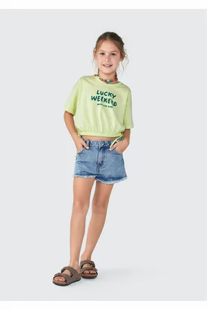 Hering Blusa Infantil Menina Manga Curta Amarração