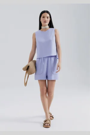 Hering Shorts Feminino Em Viscose Creponada