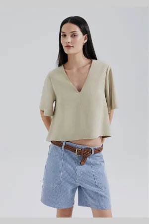 Hering Blusa Feminina Manga Sino Em Peach Touch