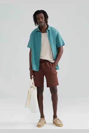 Hering Shorts Masculino Cargo Com Linho