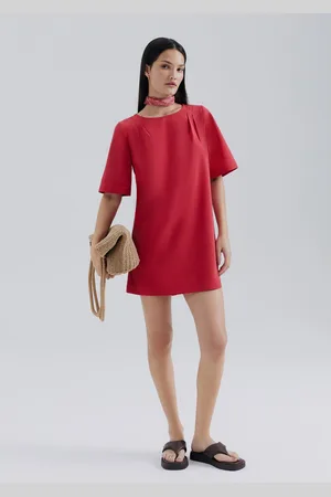 Hering Vestido Curto Em Crepe