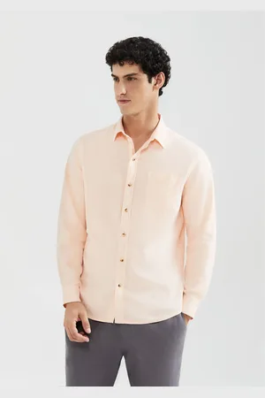 Hering Camisa Básica Masculina Manga Longa Slim Em Linho
