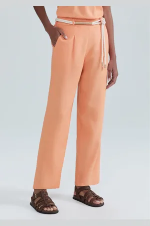 Hering Calça Feminina Carrot Cintura Alta Em Viscolinho