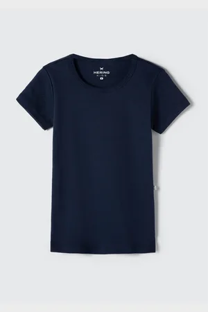 Hering Blusa Básica Infantil Menina Manga Curta Slim Em Ribana