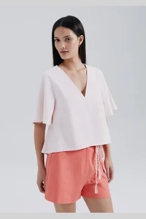 Hering Blusa Feminina Manga Sino Em Peach Touch