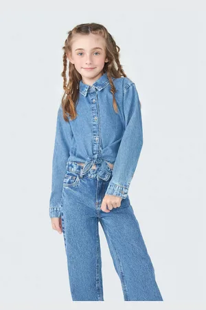 Hering Camisa Jeans Infantil Menina Com Amarração