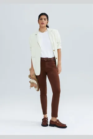 Hering Calça Feminina Skinny Cintura Média Em Sarja Com Elastano