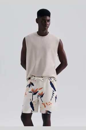 Hering Bermuda Masculina Floral Em Linho