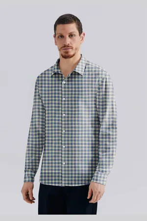 Hering Camisa Masculina Manga Longa Xadrez Em Linho