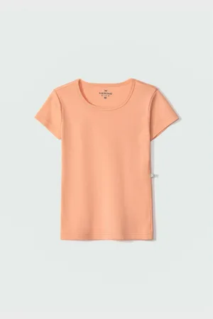 Hering Blusa Básica Infantil Menina Manga Curta Slim Em Ribana
