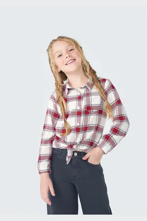 Hering Camisa Infantil Menina Em Xadrez Com Amarração