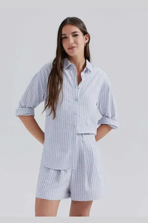 Hering Camisa Feminina Manga Longa Oversized Com Linho