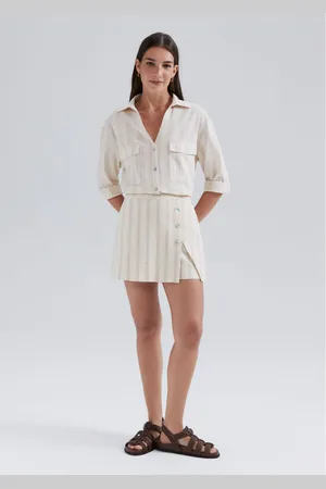 Hering Shorts Saia Cintura Alta Fio Tinto