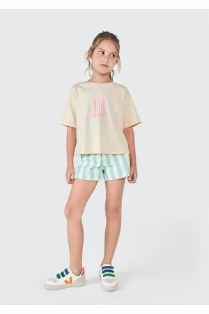 Hering Blusa Infantil Menina Manga Curta Com Estampa
