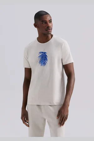 Hering Camiseta Masculina Manga Curta Com Estampa Em Linho