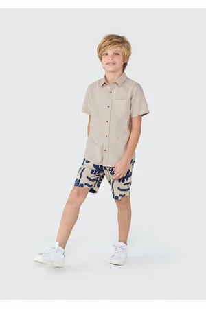 Hering Bermuda Infantil Menino Com Linho