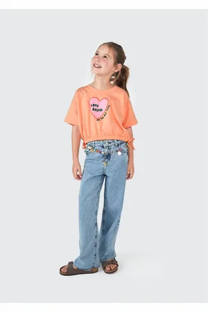 Hering Blusa Infantil Menina Manga Curta Amarração