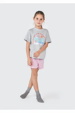 Hering Pijama Infantil Menina Curto Com Estampa