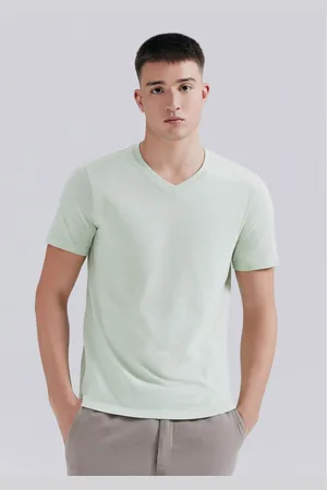 Hering Camiseta Básica Masculina Slim Gola V Em Malha Flamê