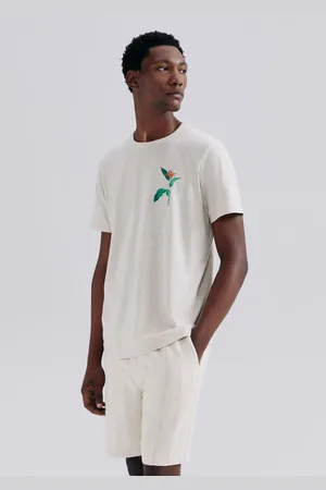 Hering Camiseta Masculina Manga Curta Com Estampa Em Linho