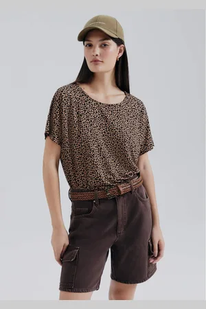 Hering Blusa Feminina Manga Curta Animal Print