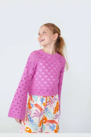 Hering Blusão Infantil Menina Em Tricô
