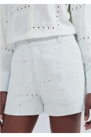Hering Shorts Feminino Cintura Alta Em Laise