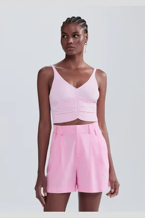 Hering Shorts Feminino De Alfaiataria Em Linho