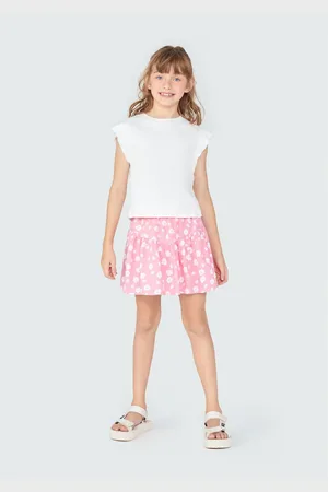 Hering Shorts Saia Infantil Em Viscose Estampada
