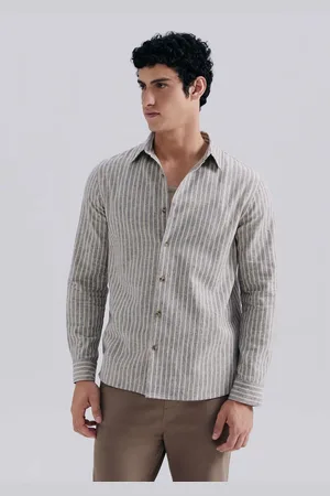 Hering Camisa Masculina Manga Longa Listrada Com Linho