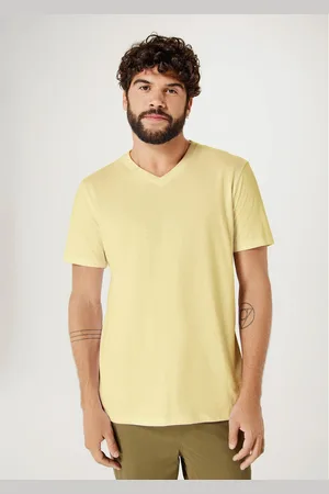 Hering Camiseta Básica Masculina Manga Curta Decote V World