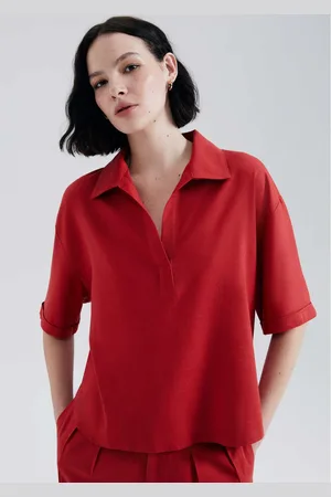 Hering Camisa Polo Feminina Com Linho