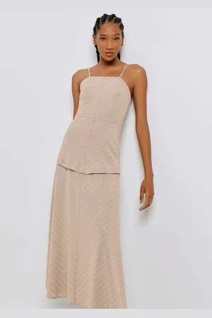 Hering Vestido Midi Fio Tinto Com Linho