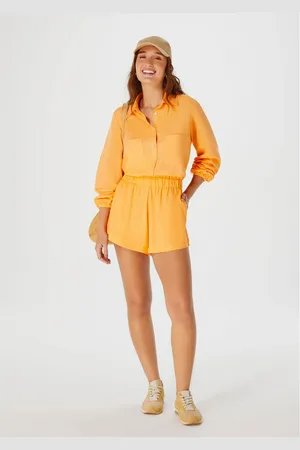 Hering Shorts Feminino Cintura Alta Com Elástico