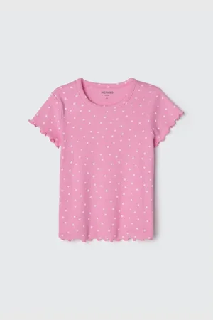 Hering Blusa Infantil Menina Manga Curta Em Ribana Estampada