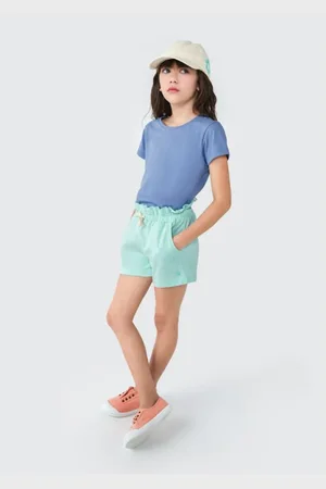 Hering Blusa Básica Infantil Menina Manga Curta Slim Com Bordado Coração