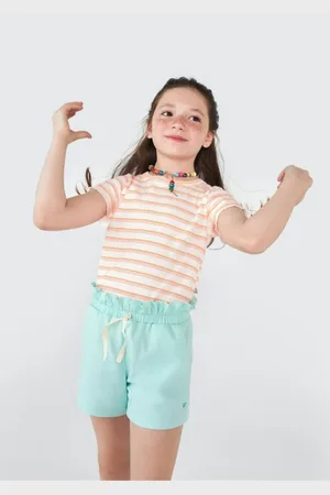 Hering Blusa Infantil Menina Manga Curta Em Ribana Estampada