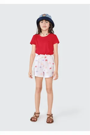 Hering Blusa Básica Infantil Menina Manga Curta Slim Com Bordado Coração