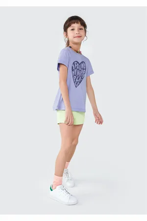 Hering Blusa Infantil Menina Manga Curta Com Estampa