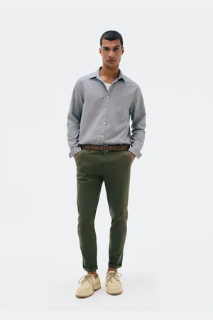 Hering Calça Básica Masculina Chino Slim Em Sarja Com Elastano